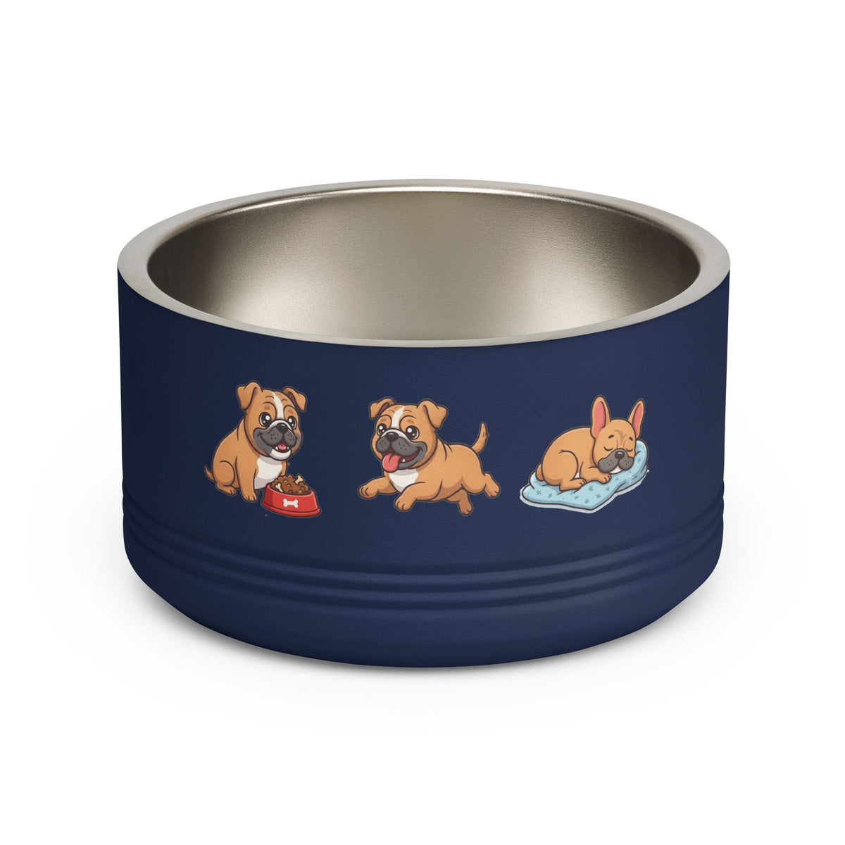 Brown English Bulldog Pet Bowl