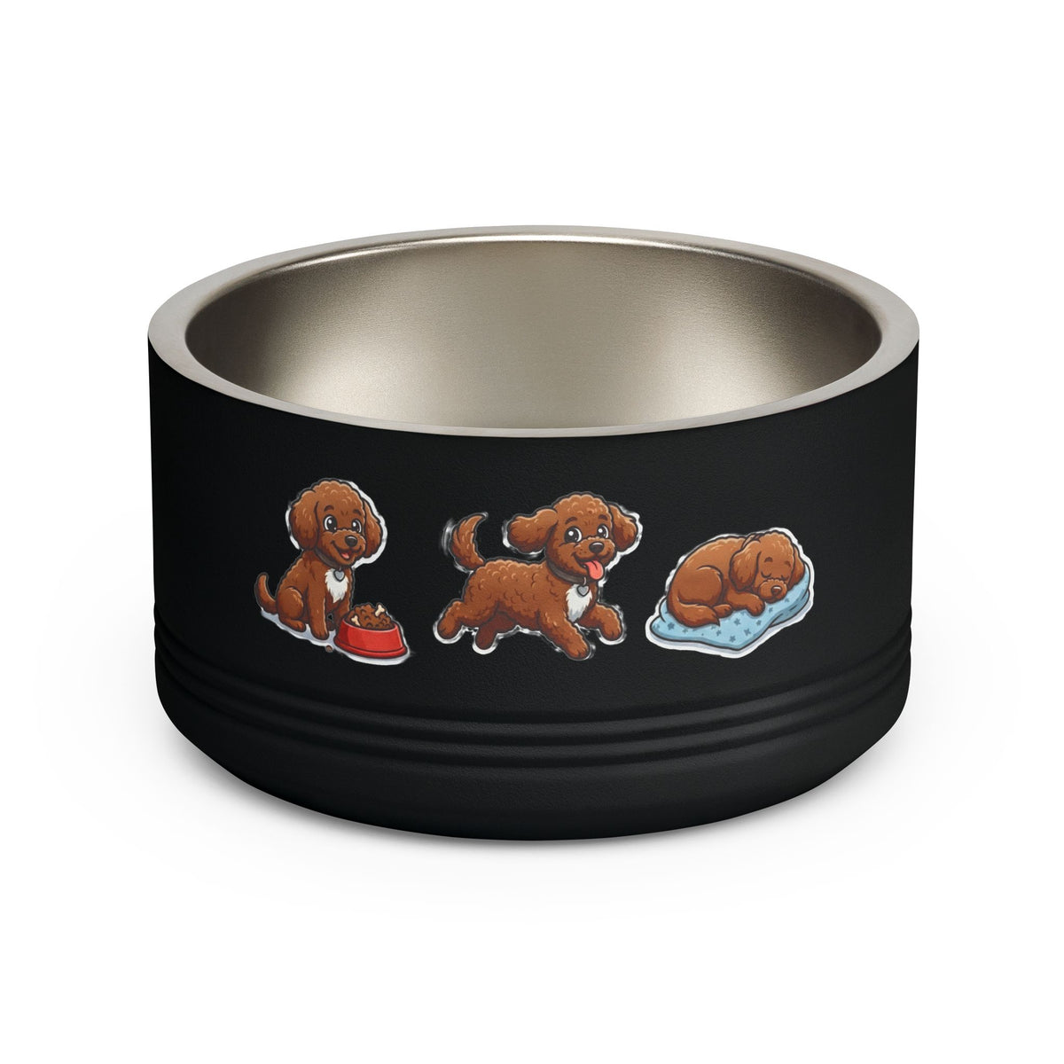Brown Poodle Pet Bowl