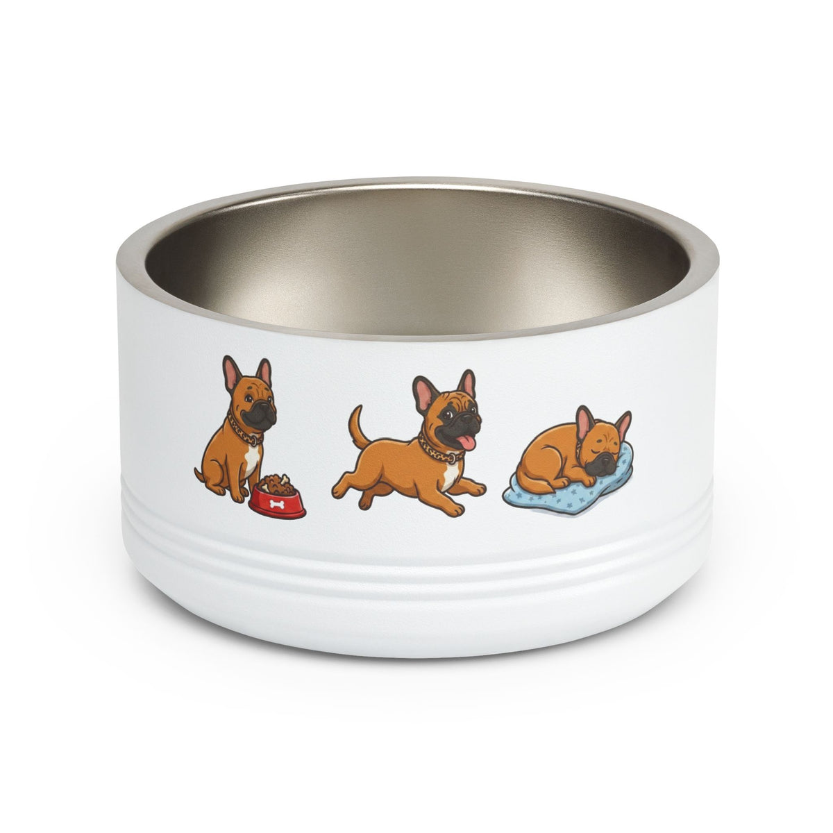 Brown French Bulldog Pet Bowl