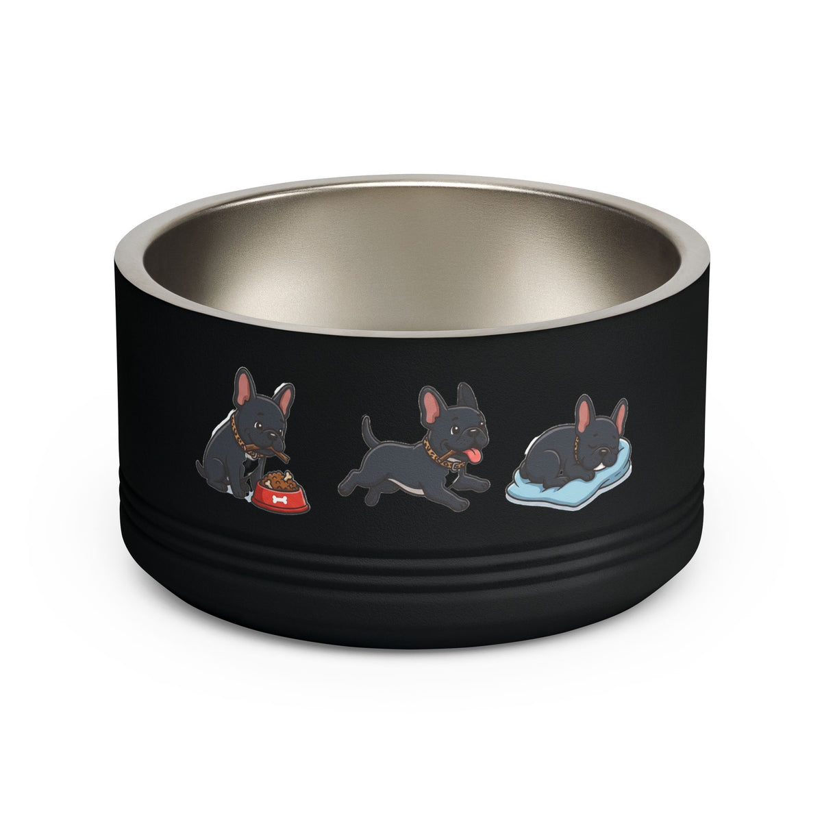 Black And White French Bulldog Pet Bowl