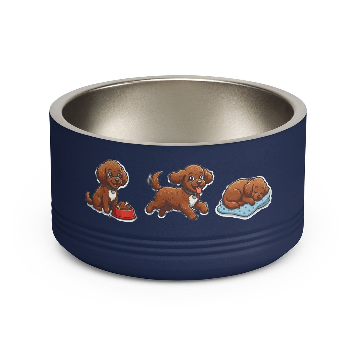 Brown Poodle Pet Bowl