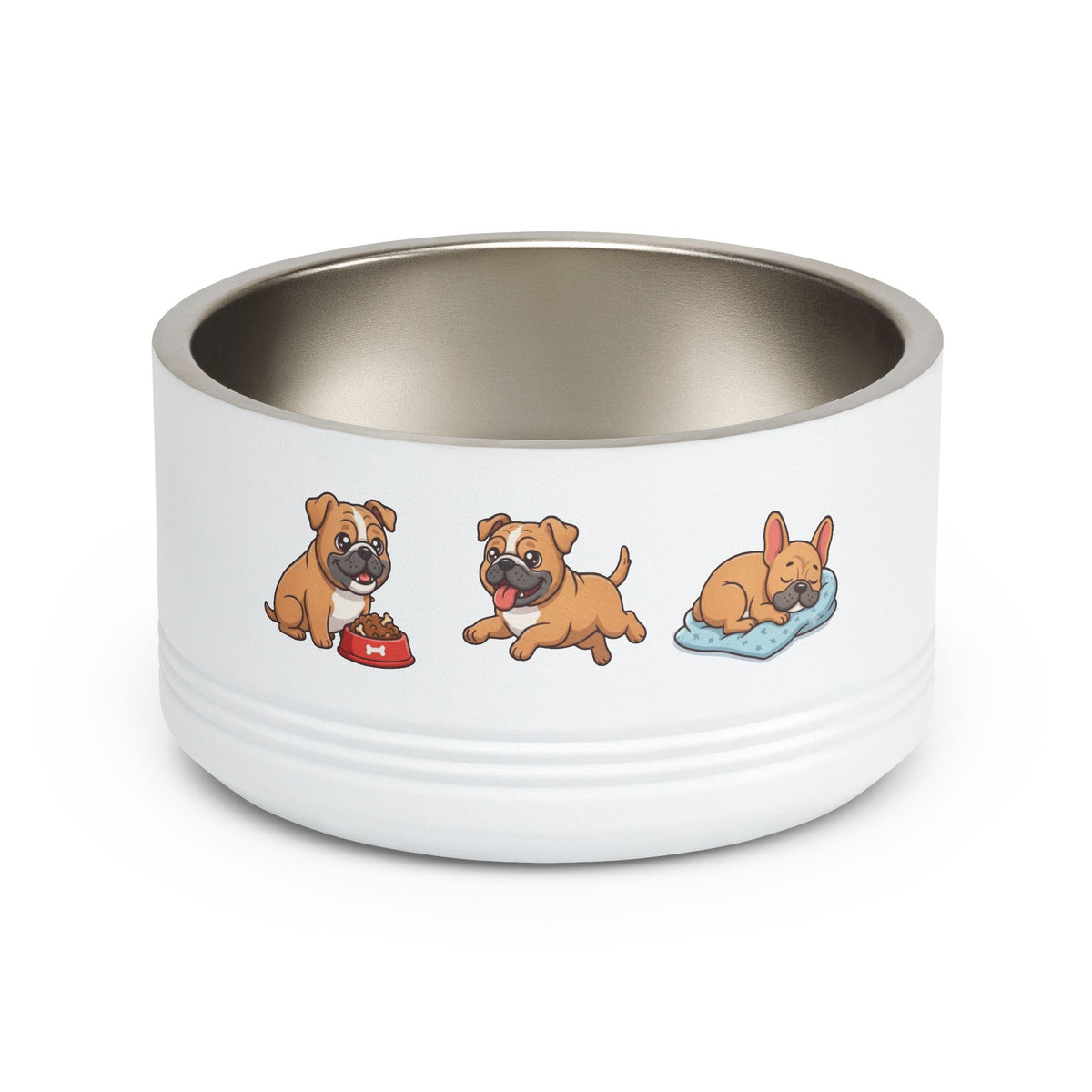 Brown English Bulldog Pet Bowl