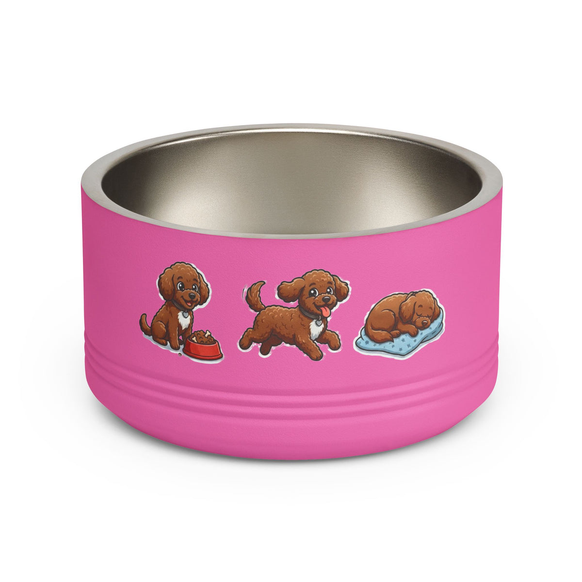 Brown Poodle Pet Bowl