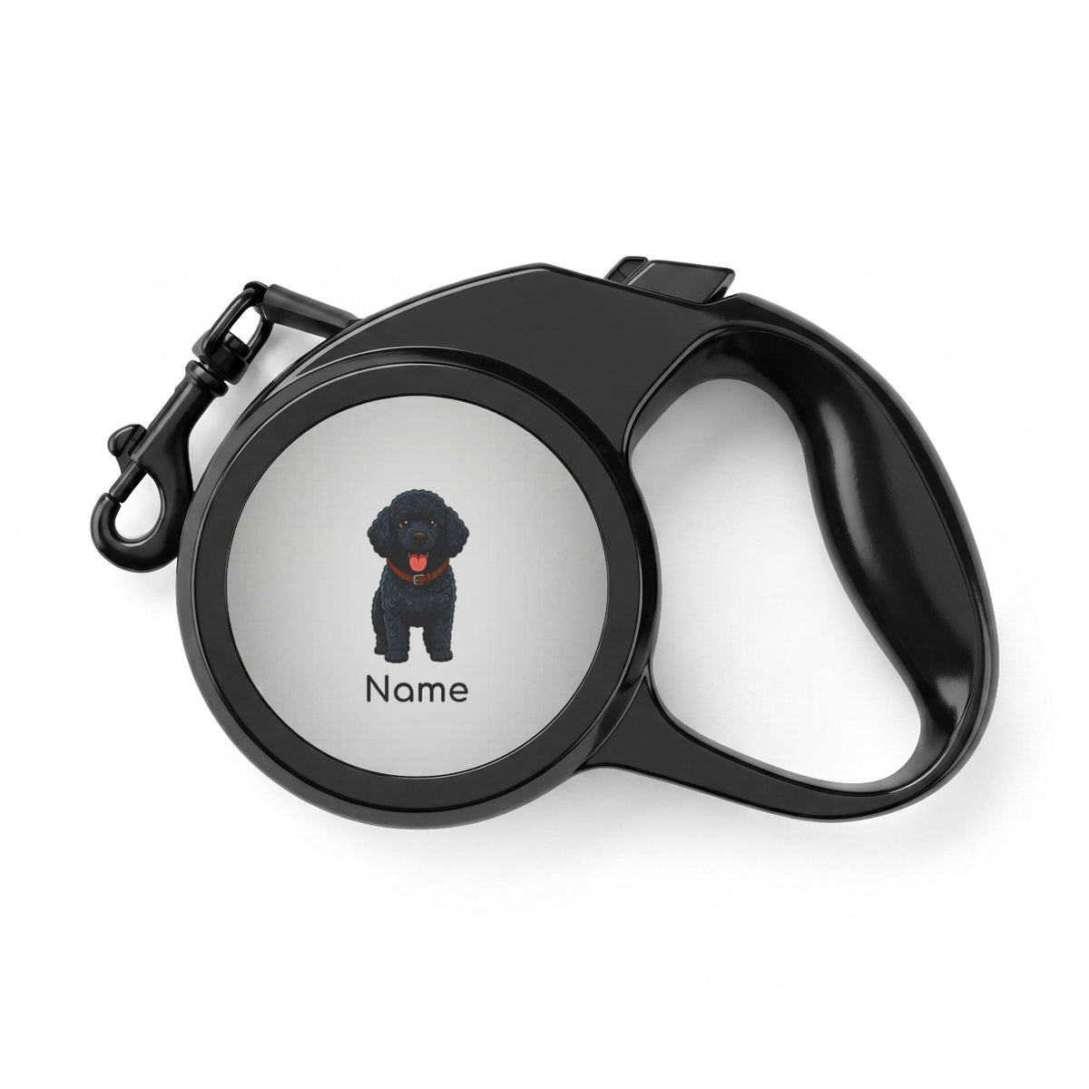 Retractable Pet Leash Black Poodle