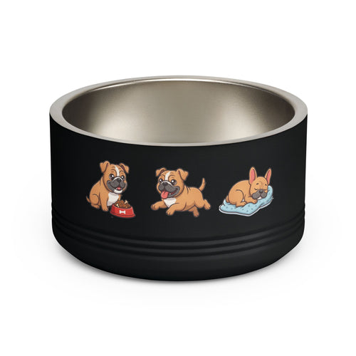 Cuenco para mascota Bulldog Inglés marrón