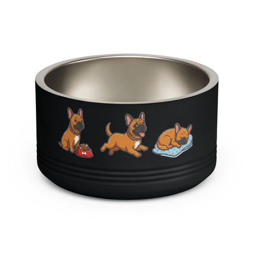 Brown French Bulldog Pet Bowl