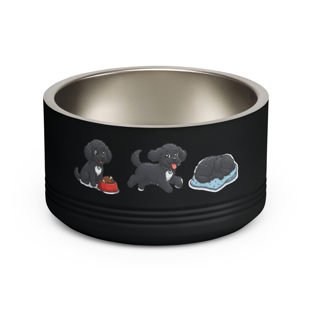 Black Poodle Pet Bowl