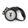 Laisse rétractable pour animaux Chihuahua noir