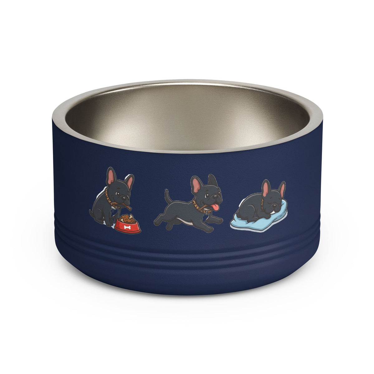 Black And White French Bulldog Pet Bowl